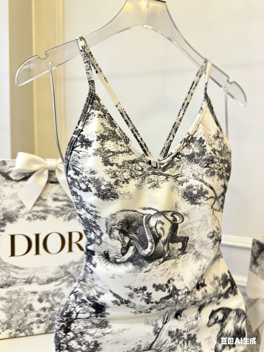 Dior Toile de Jouy One Piece Swimsuit - Picture 2 of 6